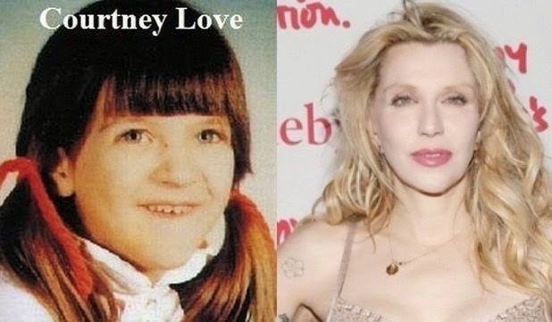 famosos quando eram crianças Courtney Love criança Rock na Veia