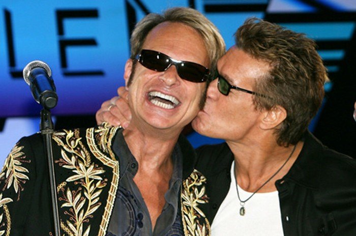Duplas do rock Eddie Van Halen e David Lee Roth Rock na Veia