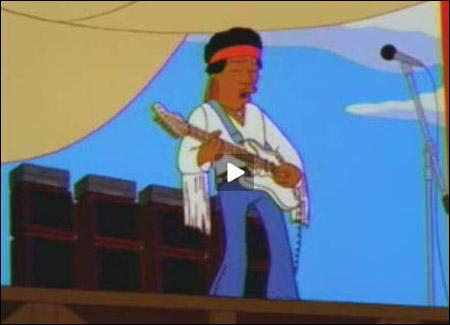 Jimi Hendrix no seriado Os Simpsons