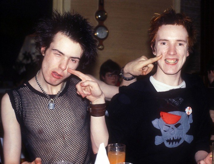 Duplas do rock Johnny Rotten e Sid Vicious Rock na Veia