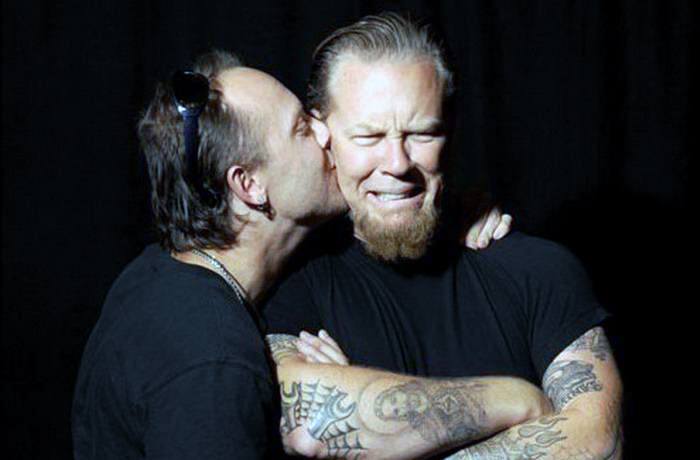 Duplas do rock Lars Ulrich e James Hetfield Rock na Veia