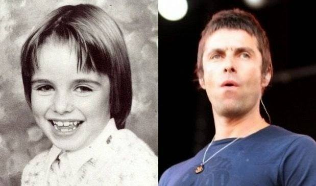 famosos quando eram crianças Liam Gallagher criança Rock na Veia