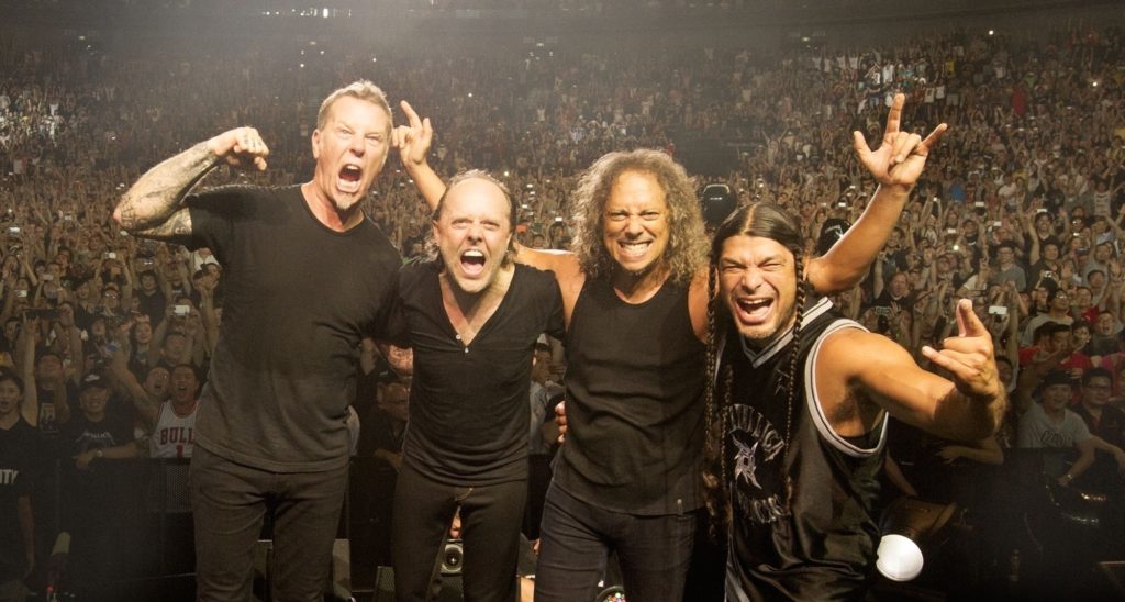 Metallica at a packed concert this week at Shanghai's Mercedes-Benz Arena.
