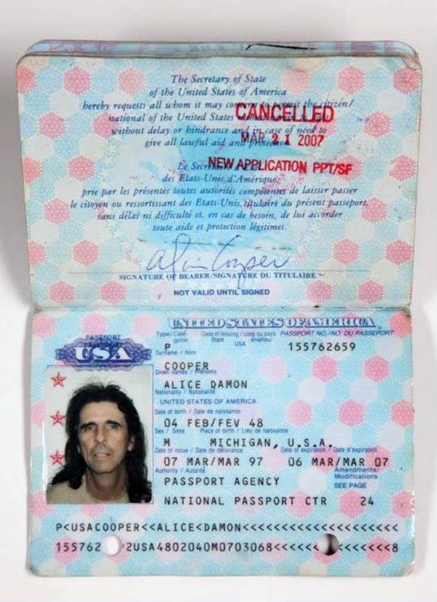 passaporte de famosos alice cooper rock na veia