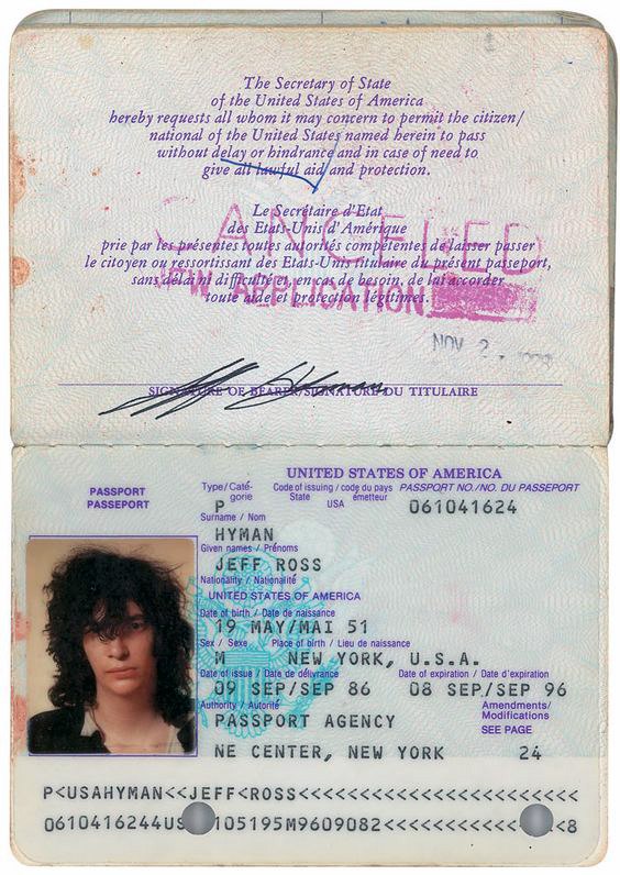 passaporte de famosos joey ramone rock na veia