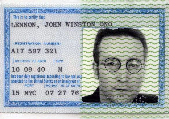 passaporte de famosos john lennon rock na veia