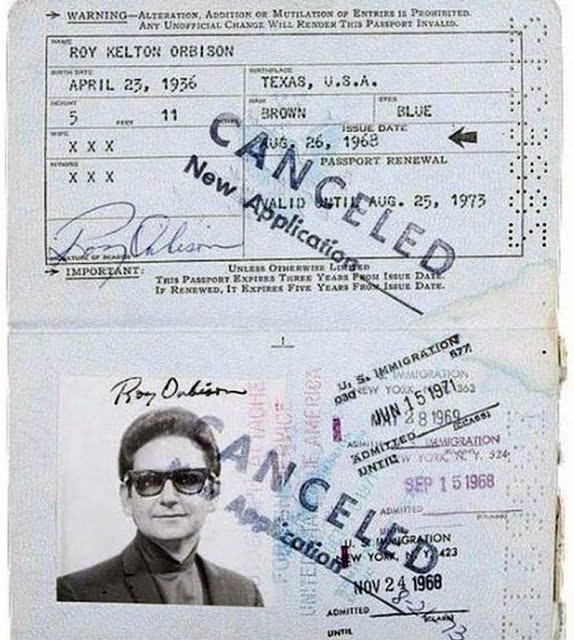 passaporte de famosos roy orbison rock na veia
