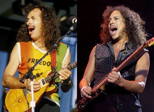 separados-no-nascimento-carlos-santana-e-kirk-hammett-rock-na-veia