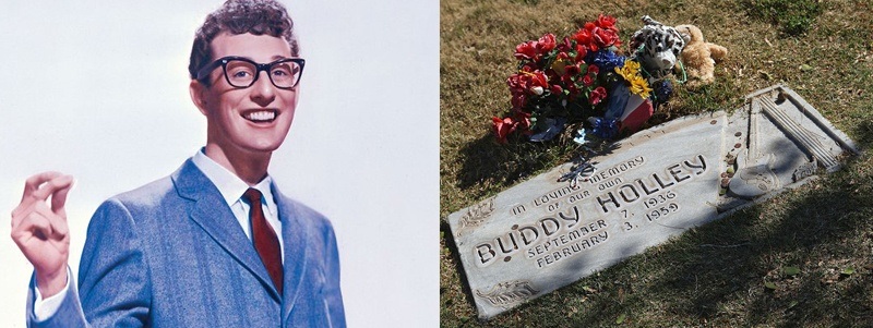 túmulos de famosos do rock túmulo de Buddy Holly Rock na Veia