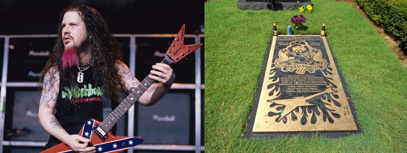 túmulos de famosos do rock túmulo de Dimebag Darrell Rock na Veia